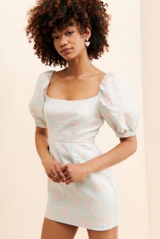 Maison Amory Strawberry Jacquard Mini Dress