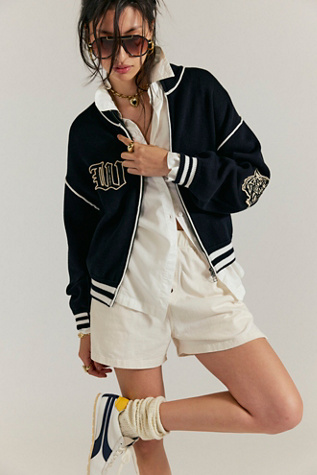 We The Free First Team Sweater Jacket at Free People in Black, Size: L