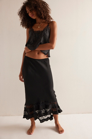Женская юбка Intimately Long Lost Lover Maxi Slip, цвет: Чёрный — фото 7