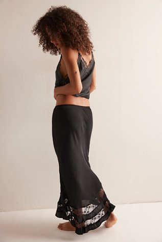 Женская юбка Intimately Long Lost Lover Maxi Slip, цвет: Чёрный — фото 8