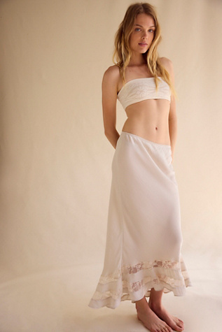 Long Lost Lover Half Slip by Intimately at Free People in White, Size: XS