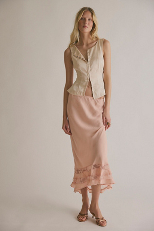 Long Lost Lover Maxi Slip Skirt by Intimately at Free People in Pink, Size: S