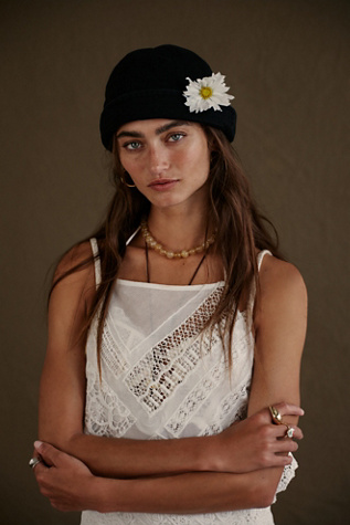 Washed Canvas Sailor Hat by Hansel From Basel at Free People in Black