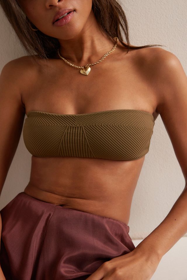 Soutien-gorge bandeau côtelé élégant #2