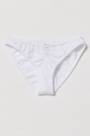 Simple Things Bikini Undies by Intimately at Free People in White, Size: M/L
