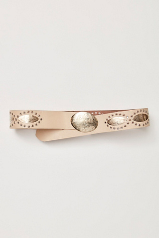 Sterling Hip Belt by Z&L Europe at Free People in Tan, Size: S/M