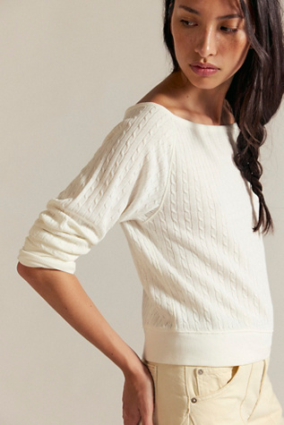 We The Free Louie Long Sleeve en Clean Ivory, pour femme taille: XS chez Free People