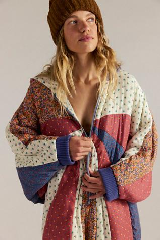 Женские брюки Free People Morning Star Quilted Onesie, цвет: Разноцветный комбинированный — фото 2