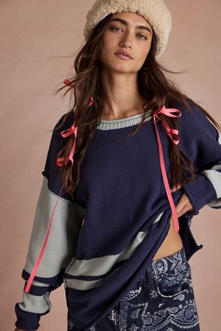 We The Free Ella Colorblock Roll-Neck Knit Sweater