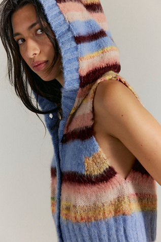 Rosetta Vest Jacket by Free People in Blue, Size: M
