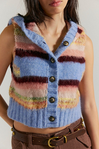 Rosetta Vest Jacket at Free People in Blue Skies Combo, Size: XL