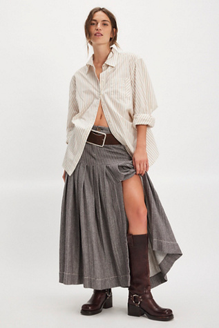 Jupe longue ajustée 53rd Street par Free People en Shale Combo, pour femme taille: US 4