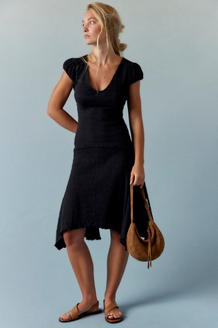 Evangeline Midi Dress by free-est at Free People in Black, Size: M