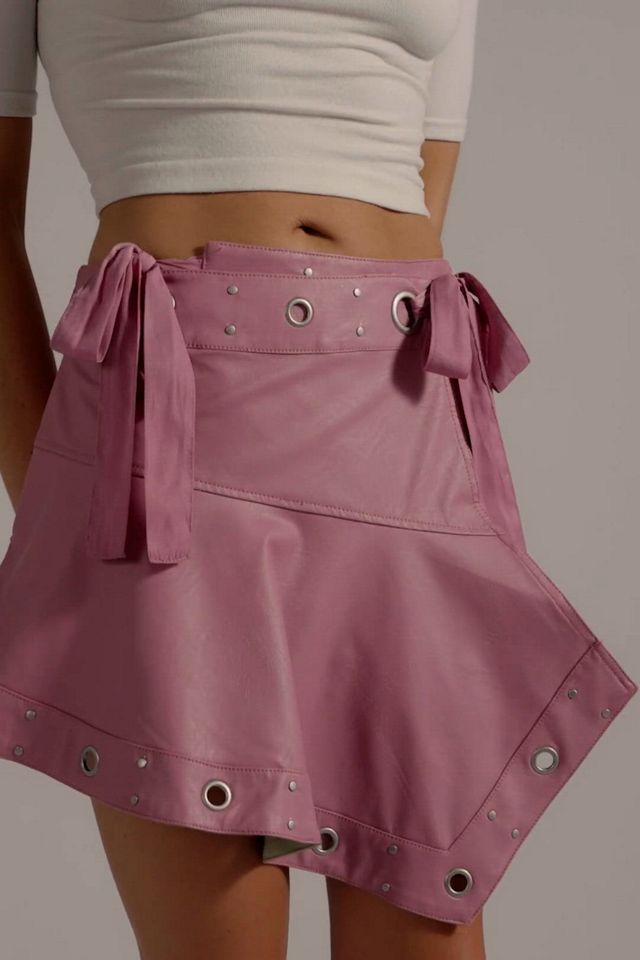 We The Free Cassis Vegan Leather Wrap Skirt | Free People