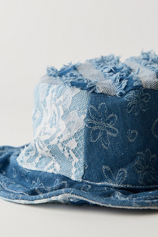 Distressed Denim Bucket Hat