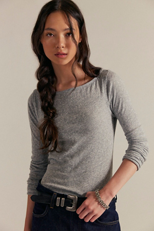 We The Free Most Loved Long Sleeve at Free People in Heather Grey, Size: XS