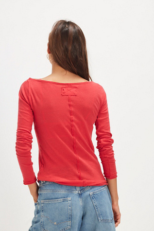 Женский топ We The Free Most Loved Long Sleeve, цвет: Ягодный — фото 2