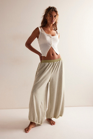 Fingers Crossed Lounge Pants by Intimately at Free People in Green, Size: XS