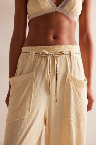 Wait A Minute Barrel Pants by Intimately at Free People in Yellow, Size: L