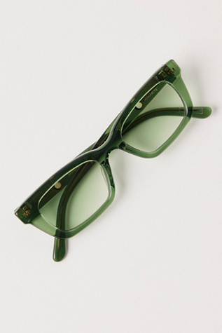 Machete The Ruby Rectangle Sunglasses at Free People in Green