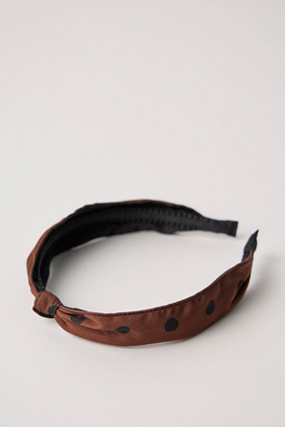 Ficcare Polka Dot Soft Headband at Free People in Brown