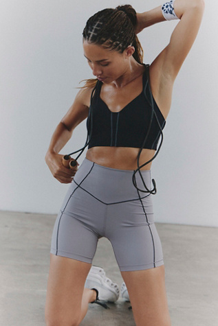 Level Up Bike Shorts by FP Movement at Free People, Zinc, M