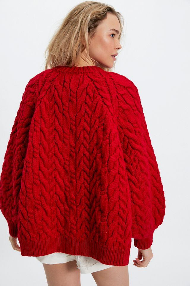 Mr Mittens Cable Knit Buttoned Cardi | Free People