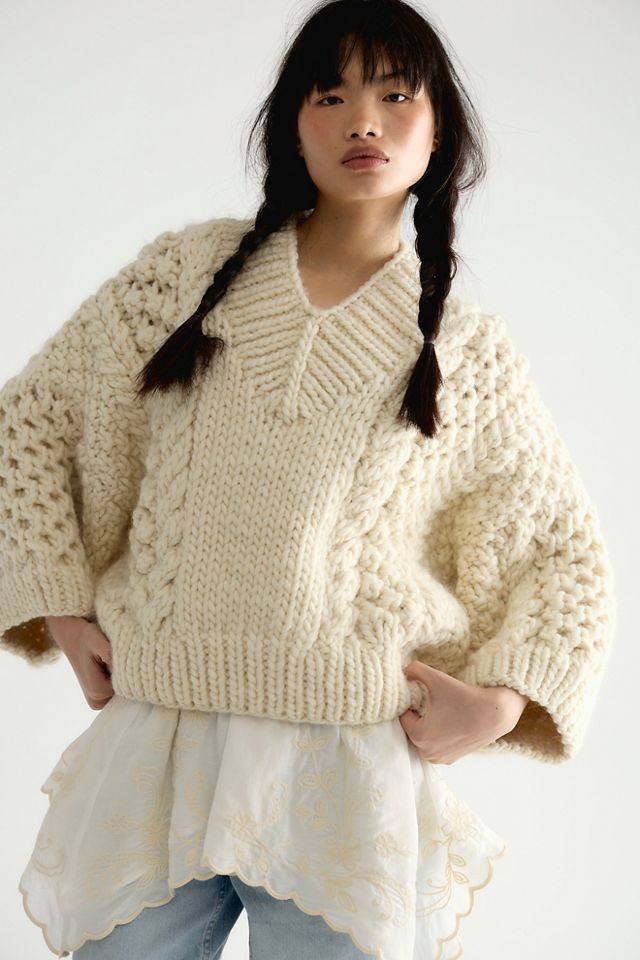 Pull Mr Mittens Honey col en V #2