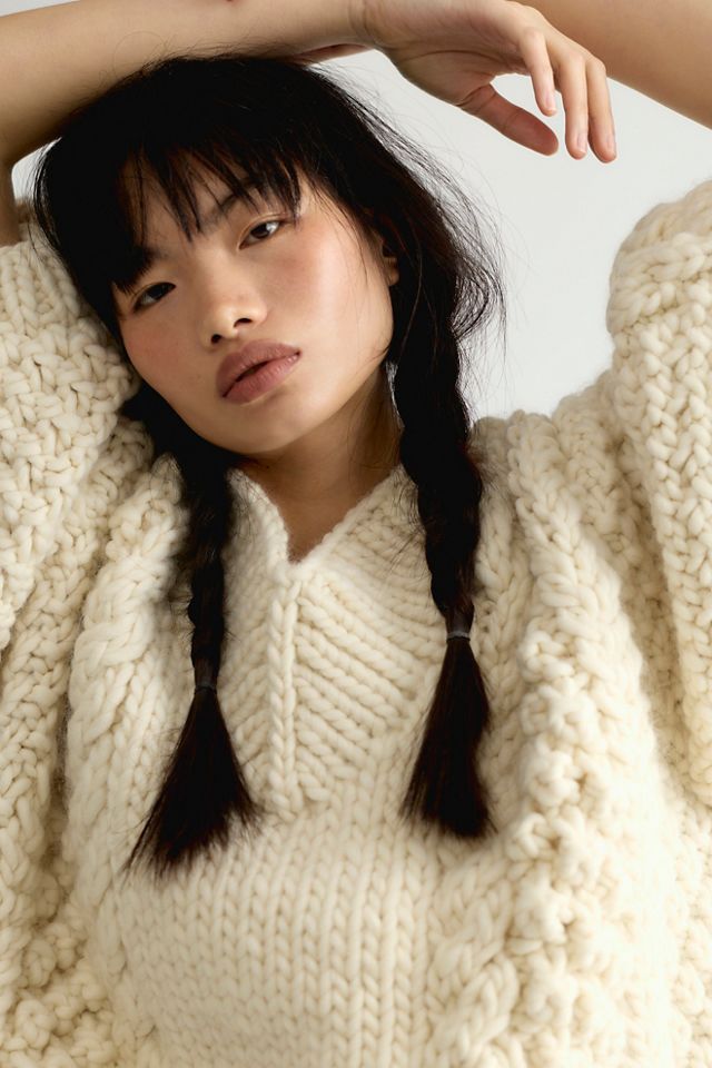 Pull Mr Mittens Honey col en V #3