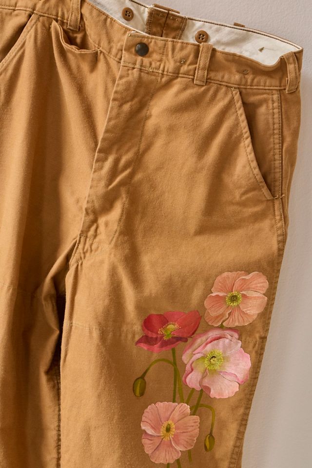 Pantalon Annabelle Buck Peint à la Main Coquelicot #2