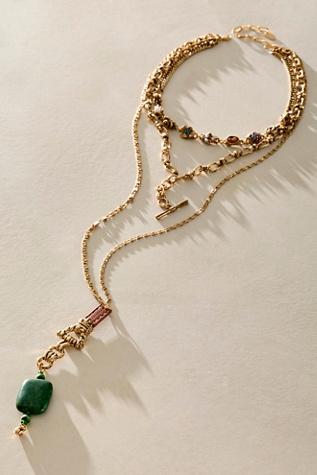 Winslet Layer Necklace at Free People in Gold Combo
