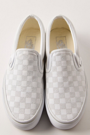 Vans Checkered Metallic Platform Slip-Ons