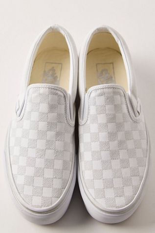 Vans Checkered Metallic Platform Slip-Ons