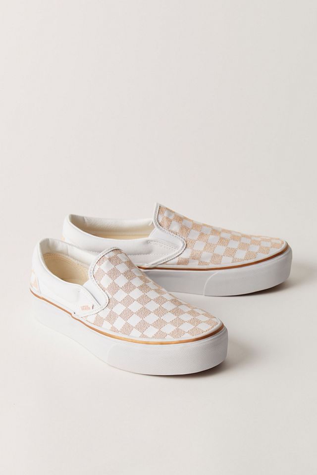Vans Slip-On Plateforme Métalliques à Carreaux #1