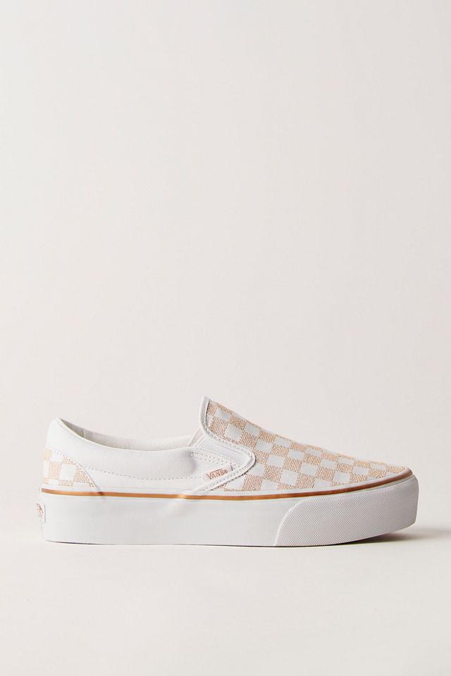 Vans Slip-On Plateforme Métalliques à Carreaux #2