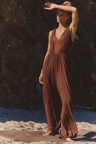 Breezy Day One Piece by FP Movement at Free People in Black Walnut, Size: Medium