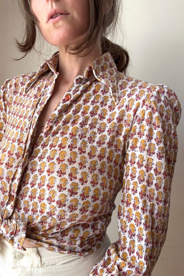 Vintage 1960s Gauze Cotton Blouse Selected by Grievous Angel Vintage #1
