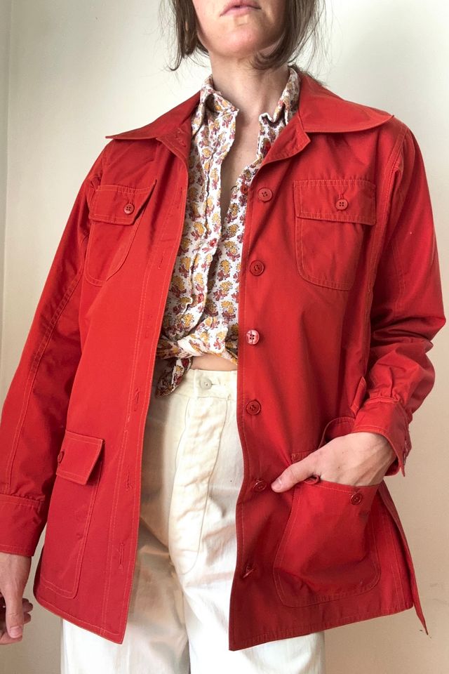 Vintage 1970s Red Cotton Jacket Selected by Grievous Angel Vintage #1
