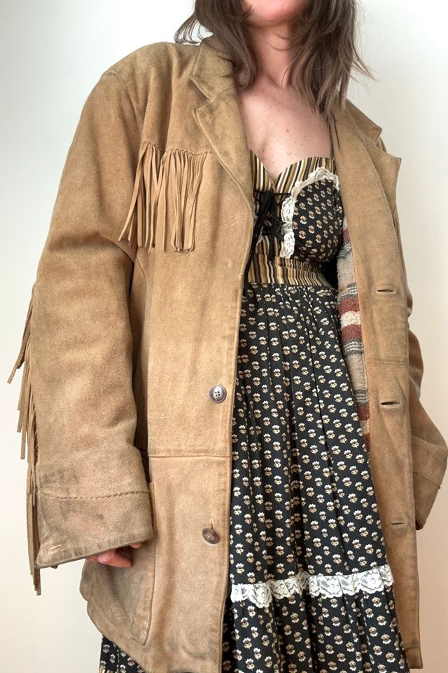 Vintage 1990s Looney Tunes Suede Fringe Jacket Selected by Grievous Angel Vintage #1