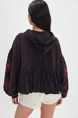 Женское худи Free People Highland, цвет: Чёрный комбинированный — фото 2