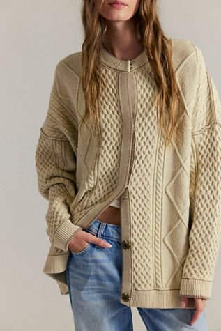 We The Free Tennessee Cable Knit Cardi