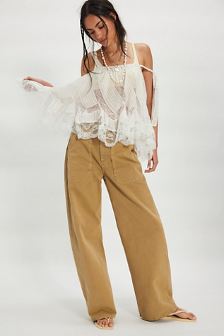 Citizens of Humanity Ayla Cargo Pants at Free People in Tan, Size: 27