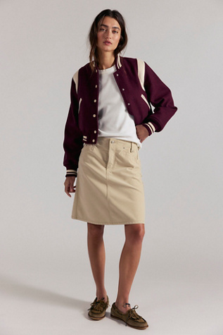 We The Free Suzy Suede Midi Skirt at Free People in White, Size: 24