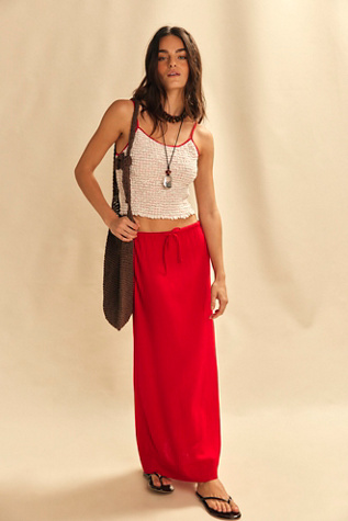 Two Sides Maxi Skirt Set by free-est at Free People in Red, Size: XL