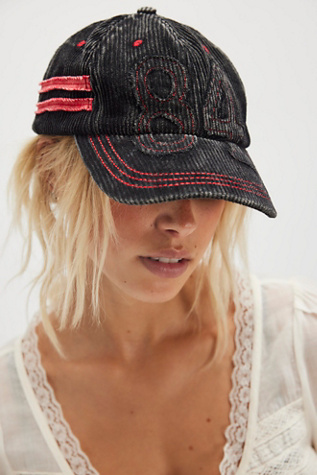Hollie Varsity Baseball Hat by Free People in Black