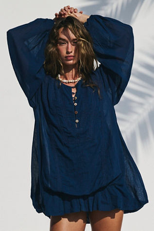 Florence Mini Dress by free-est at Free People in Blue, Size: L