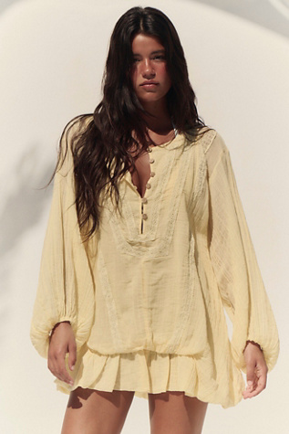 Florence Mini Dress by free-est at Free People in Yellow, Size: XS