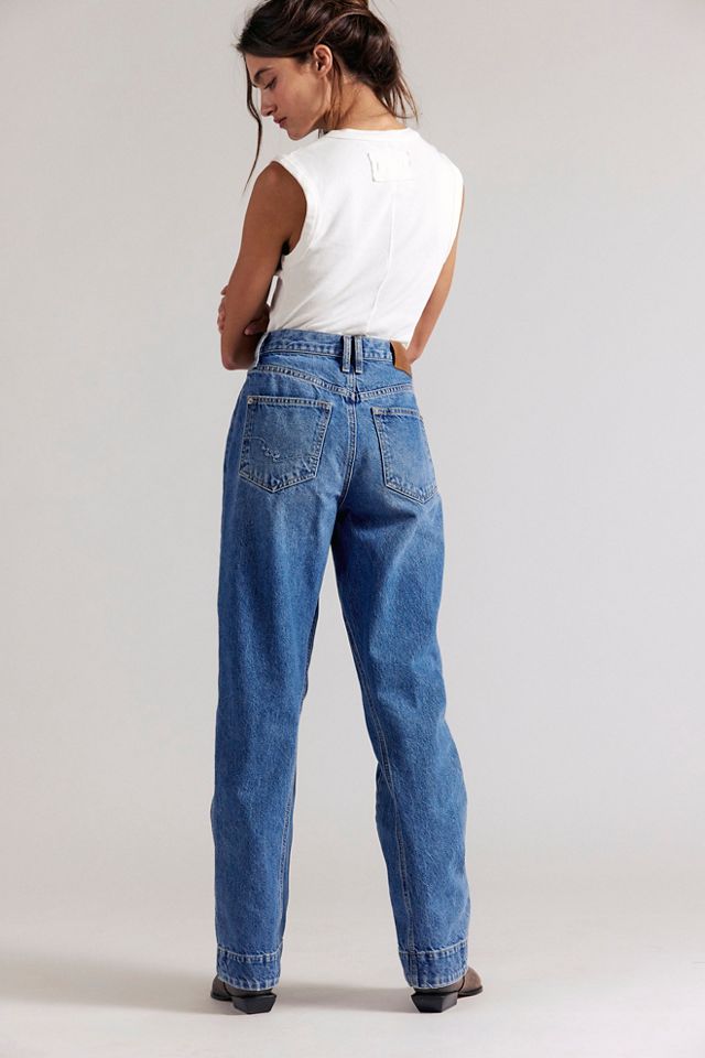 We The Free Stick Around Mid-Rise Straight Curve Jeans