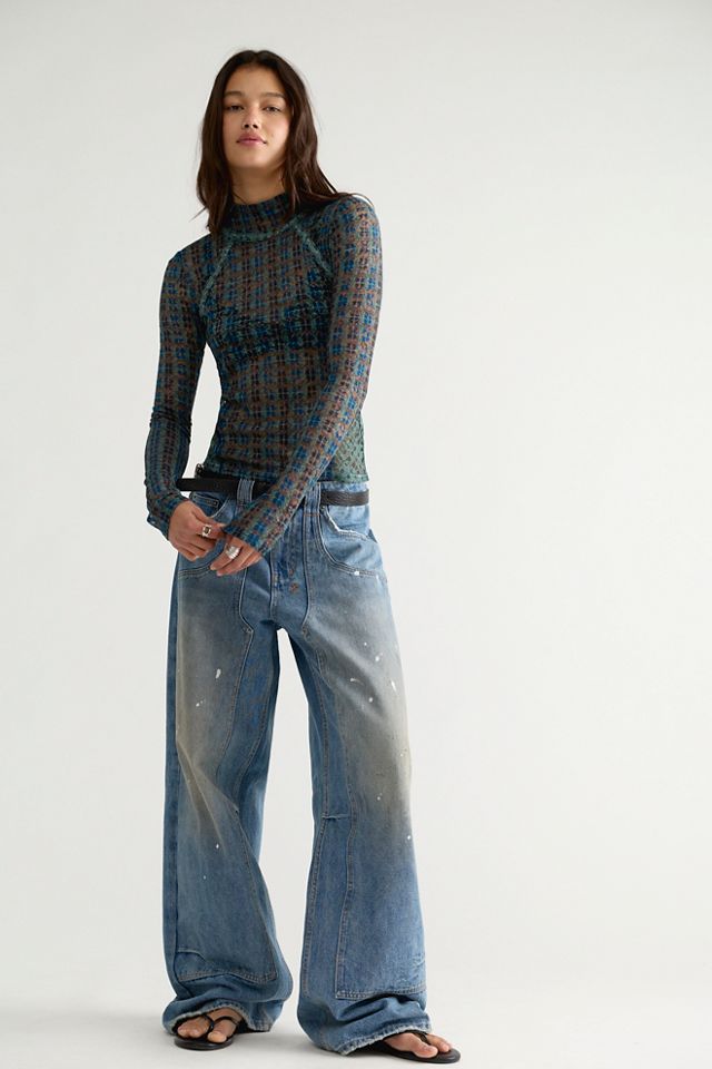 Lyric Sheer Lace Long Sleeve Turtleneck Top #2