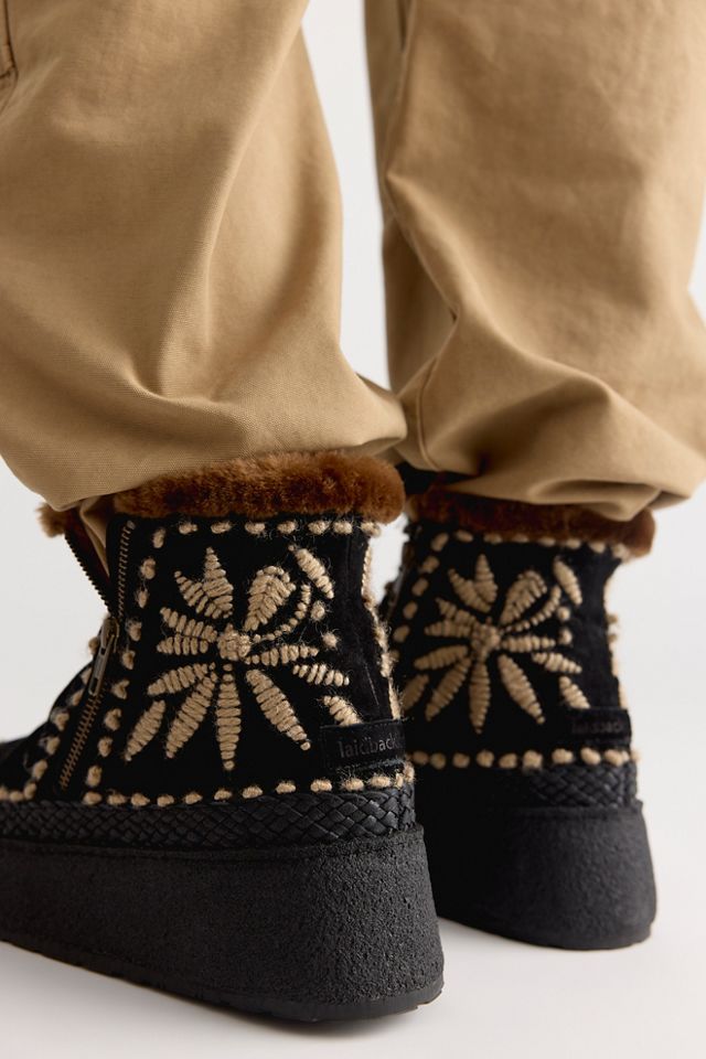 Bottines à Plateforme Setsu avec Broderie Florale #2